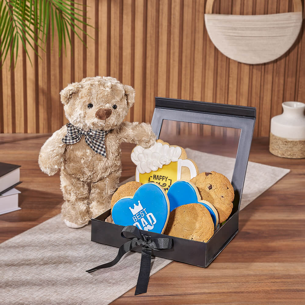 Father’s Day Cookie &amp; Bear Gift, fathers day gift, fathers day, cookie gift, cookie, California delivery