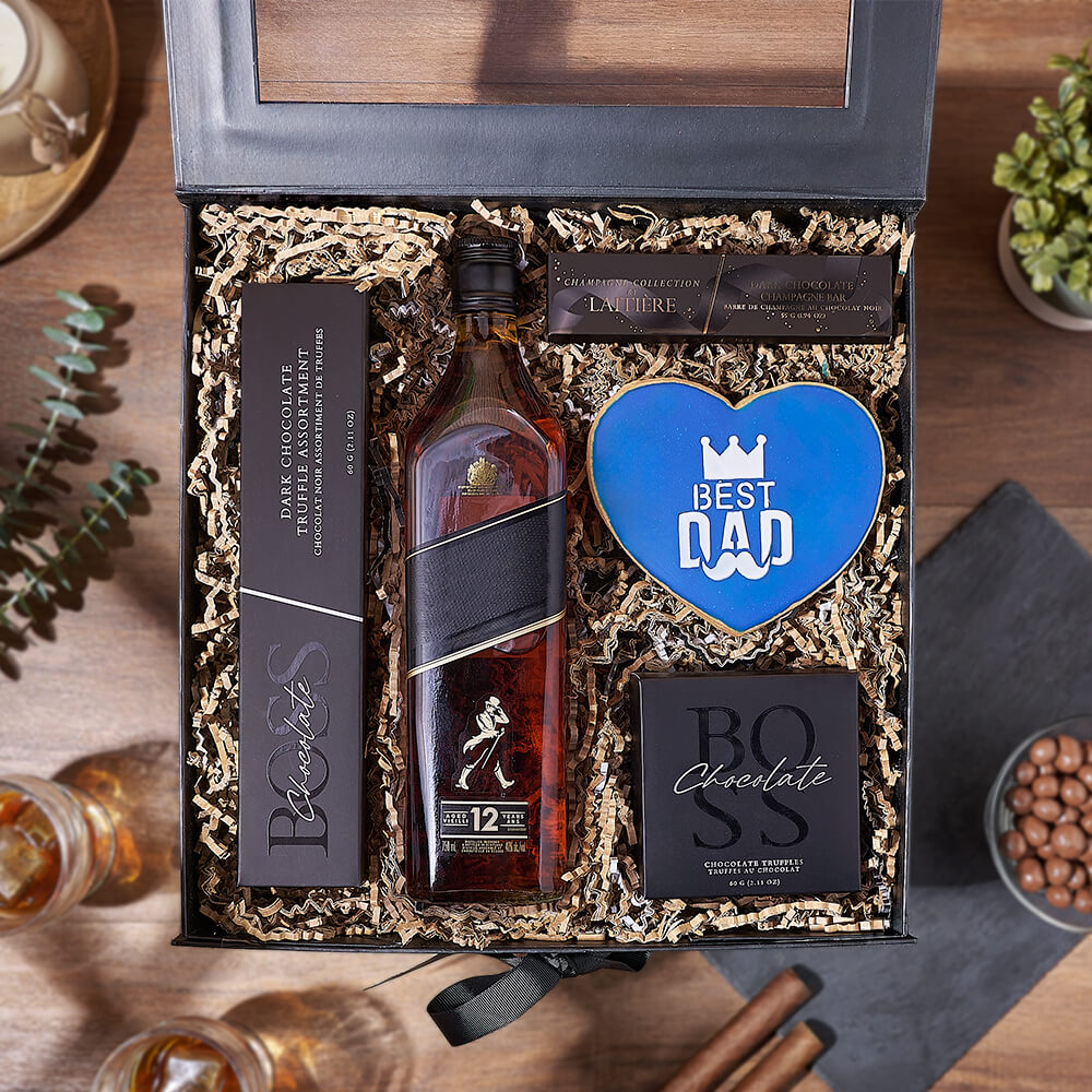 Father’s Day Spirits &amp; Sweets Box, fathers day gift, fathers day, cookie gift, cookie, chocolate gift, chocolate, California delivery