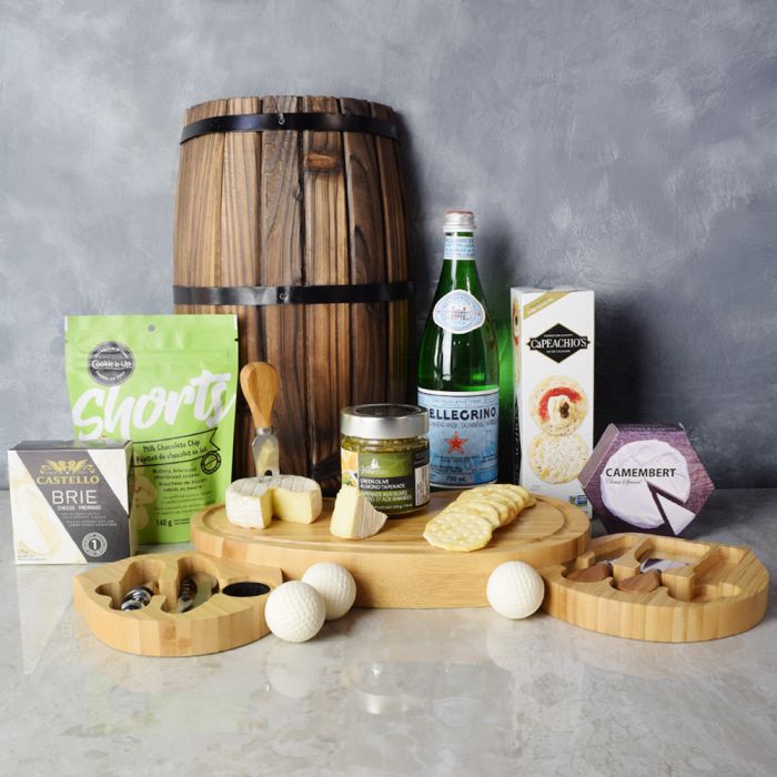 Embark on a flavor journey with our Gourmet Brie &amp; Tapenade Gift Set—perfect for various occasions from California basket - California delivery