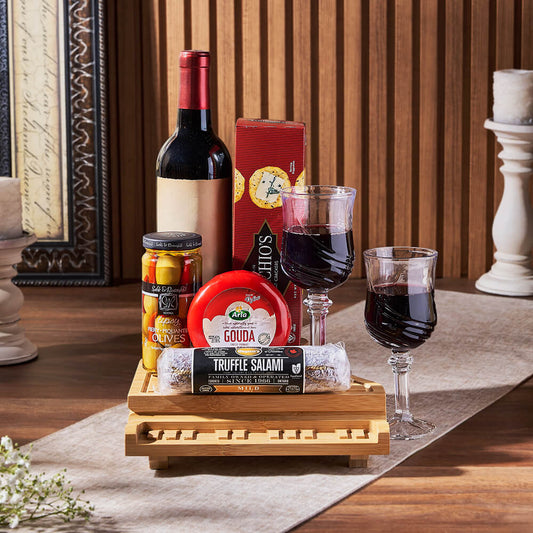 Grand Piano & Wine Gift Basket, wine gift, wine, charcuterie gift, charcuterie, cheese gift, cheese, California delivery