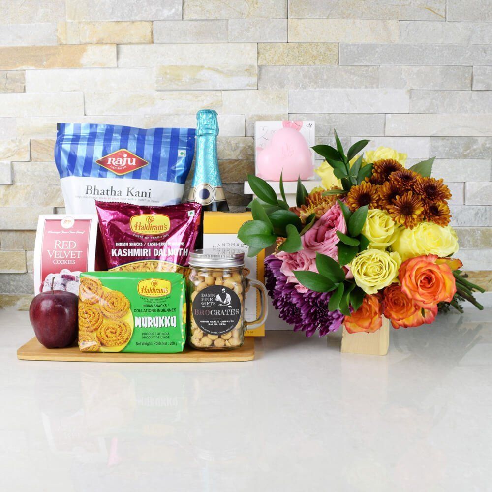 Have A Happy &amp; Bubbly Diwali Gift Set from California Baskets - Champagne Gift Basket - California Delivery.