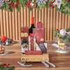 Holiday Wine & Cheese Snack Basket, wine gift, wine, chocolate gift, chocolate, christmas gift, christmas, California delivery