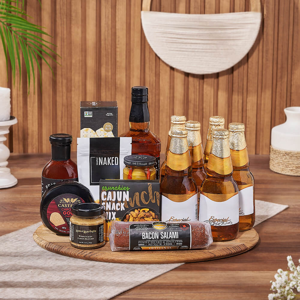 Knob Hill Beer &amp; Spirits Gift Basket from California Baskets - Liquor Gift Set - California Delivery