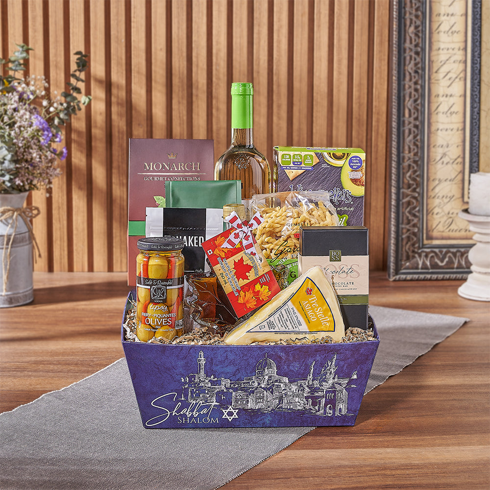Kosher Wine &amp; Cheese Crate from California Baskets - Wine Gift Basket - California Delivery