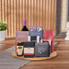 Kosher Wine & Snack Board from California Baskets - Wine Gift Basket - California Delivery