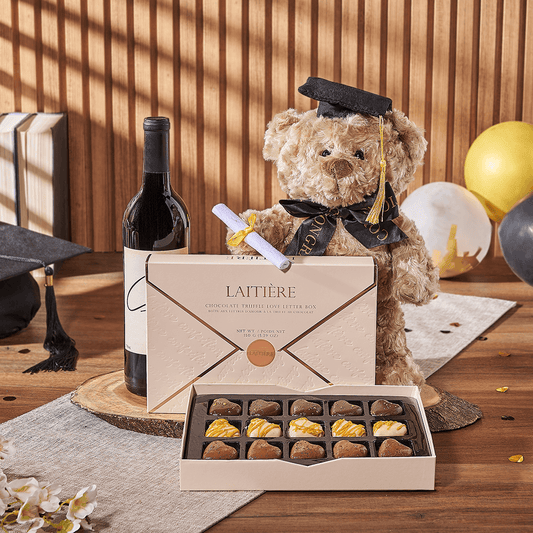 Love Letter to Graduation Gift, graduation gift, graduation, wine gift, wine, chocolate gift, chocolate, California delivery