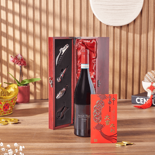 Lunar New Year Wine Gift Box, wine gift, wine, lunar new year gift, lunar new year, chinese new year gift, chinese new year, California delivery