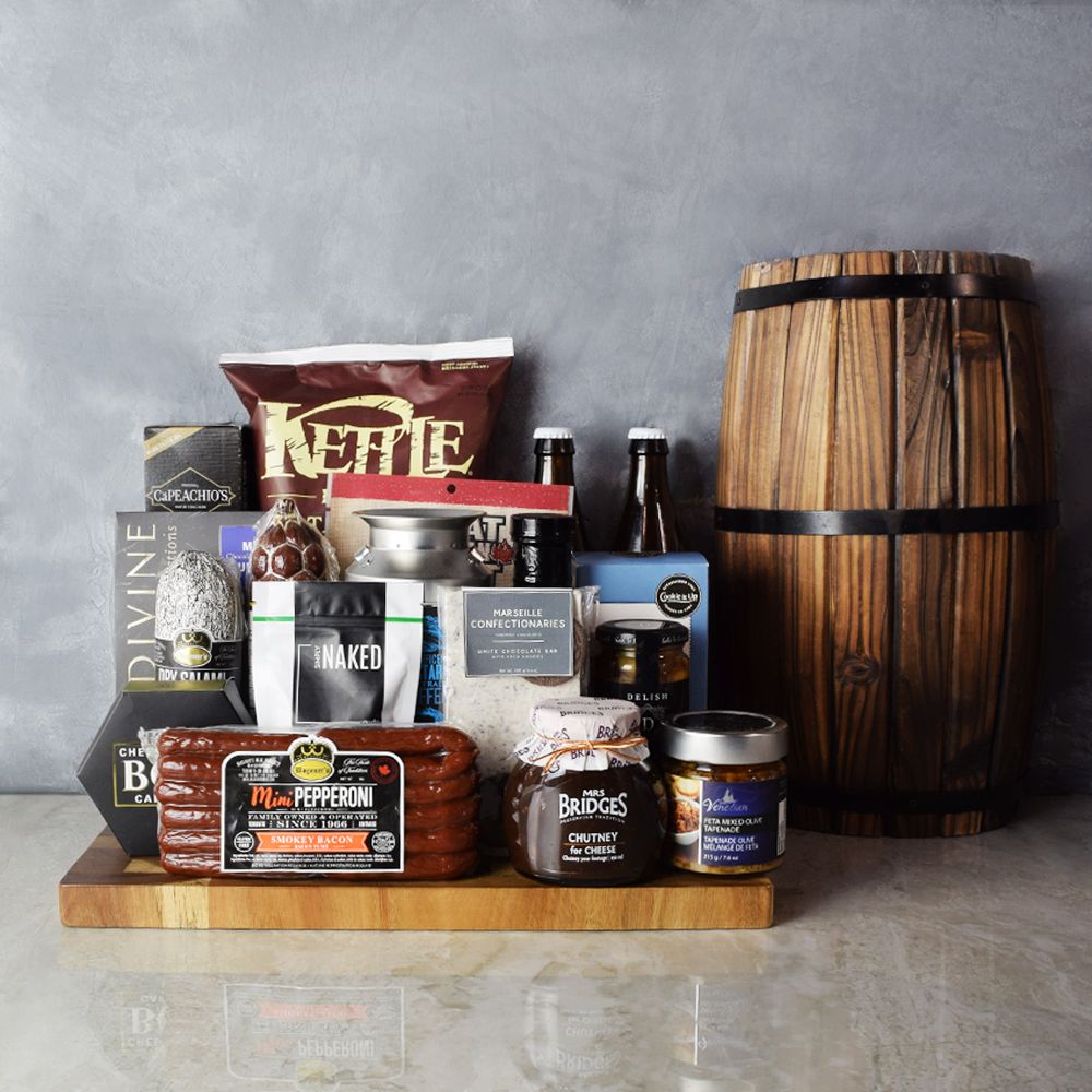 Meat &amp; Cheese for Two Gift Basket from California Baskets - Gourmet Gift Basket - California Delivery