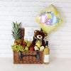 Newborn Essentials Gift Basket with Wine from California Baskets - Baby Gift Basket - California Delivery.