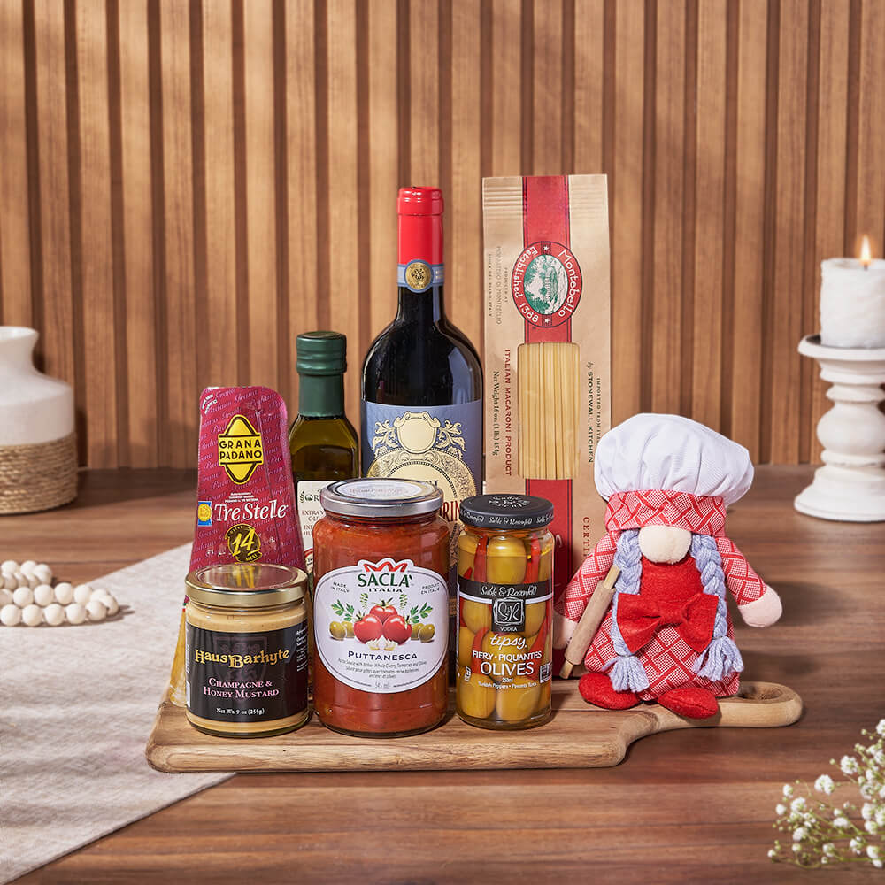 Pasta Chef &amp; Wine Gift Set - California Baskets - California delivery