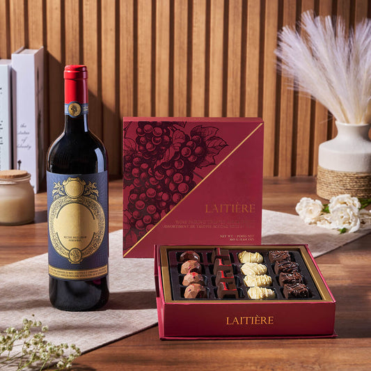Perfect Duo Wine Gift Set, wine gift, wine, chocolate gift, chocolate, California delivery