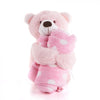 Pink Hugging Blanket Bear from California Baskets - California Delivery