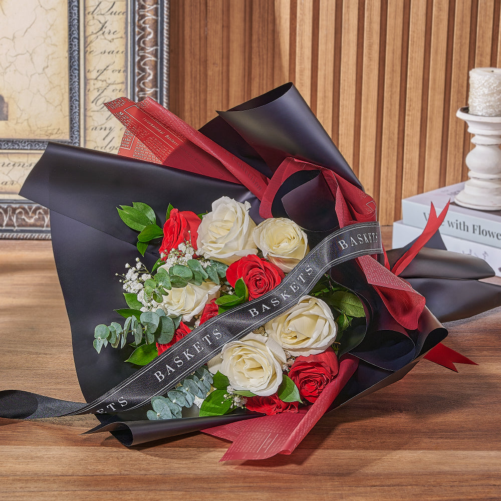 Flower arrangement preparation and packaging process