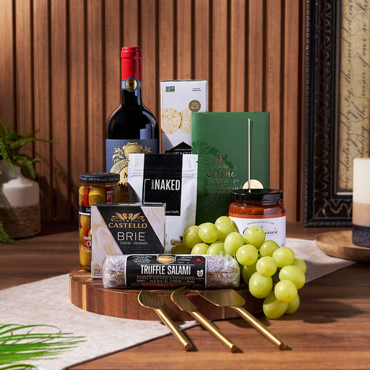 Riverdale Gift Set with Wine, wine gift, wine, cheese gift, cheese, charcuterie gift, charcuterie, California delivery