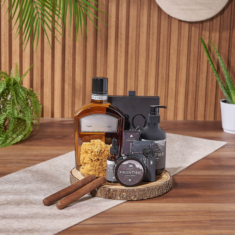 Sandalwood Spa &amp; Spirits Gift Set, liquor gift, liquor, spa gift, spa, California delivery