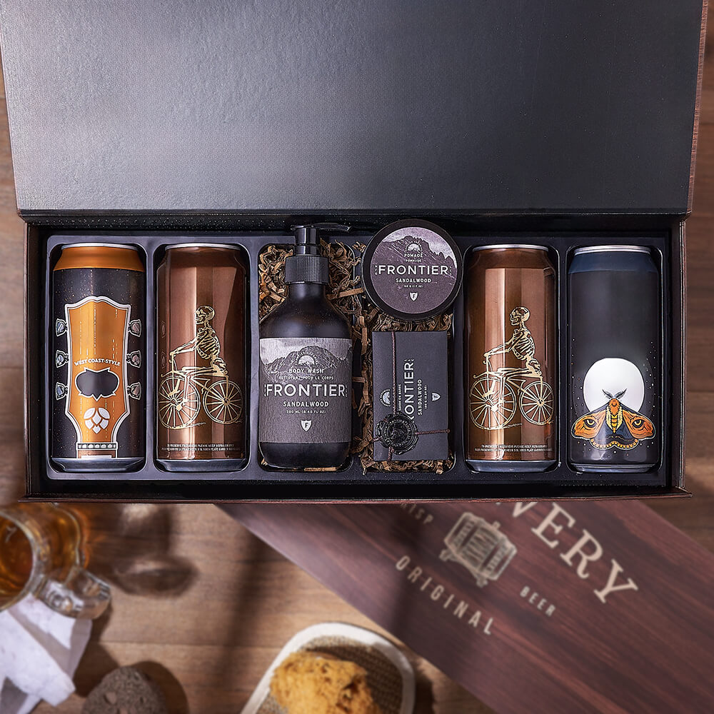 Sandalwood &amp; Craft Brew Box, beer gift, beer, spa gift, spa, California delivery