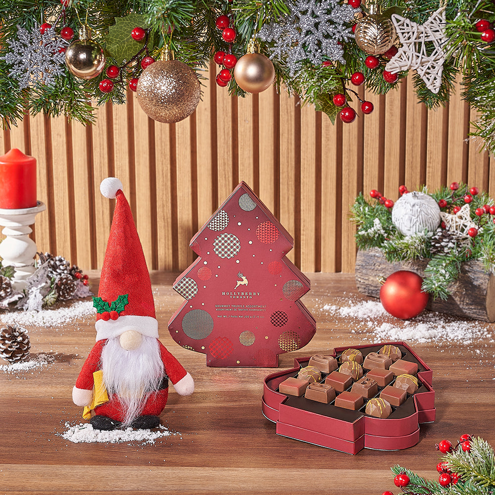 Santa &amp; Gourmet Chocolates Gift Set, Christmas gift, Christmas, chocolate gift, chocolate, California delivery