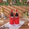 Santa’s Holiday Wine Duo Bag, Christmas gift, Christmas, wine gift, wine, holiday gift, holiday, California delivery