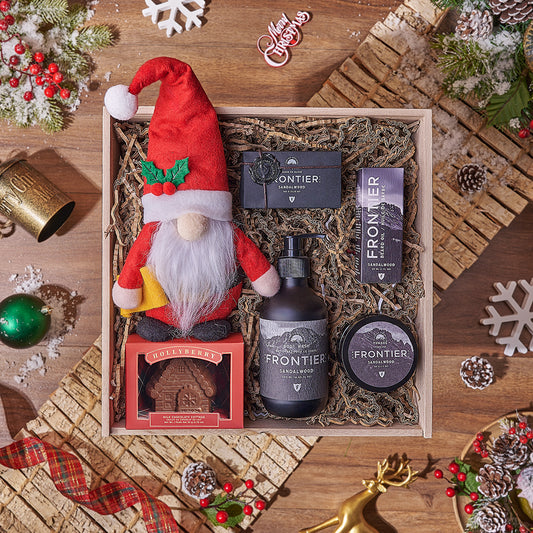 Santa’s Spa Gift Crate For Men, Christmas gift, Christmas, spa gift, spa, chocolate gift, chocolate, California delivery
