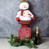 Snowman & Gourmet Chocolates with Champagne Gift Set from California Baskets - Champagne Gift Set - California Delivery