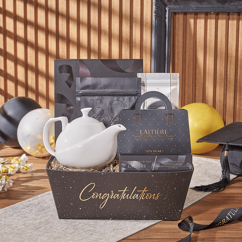 Soothing Tea Graduation Gift, tea gift, tea, graduation gift, graduation, chocolate gift, chocolate, California delivery