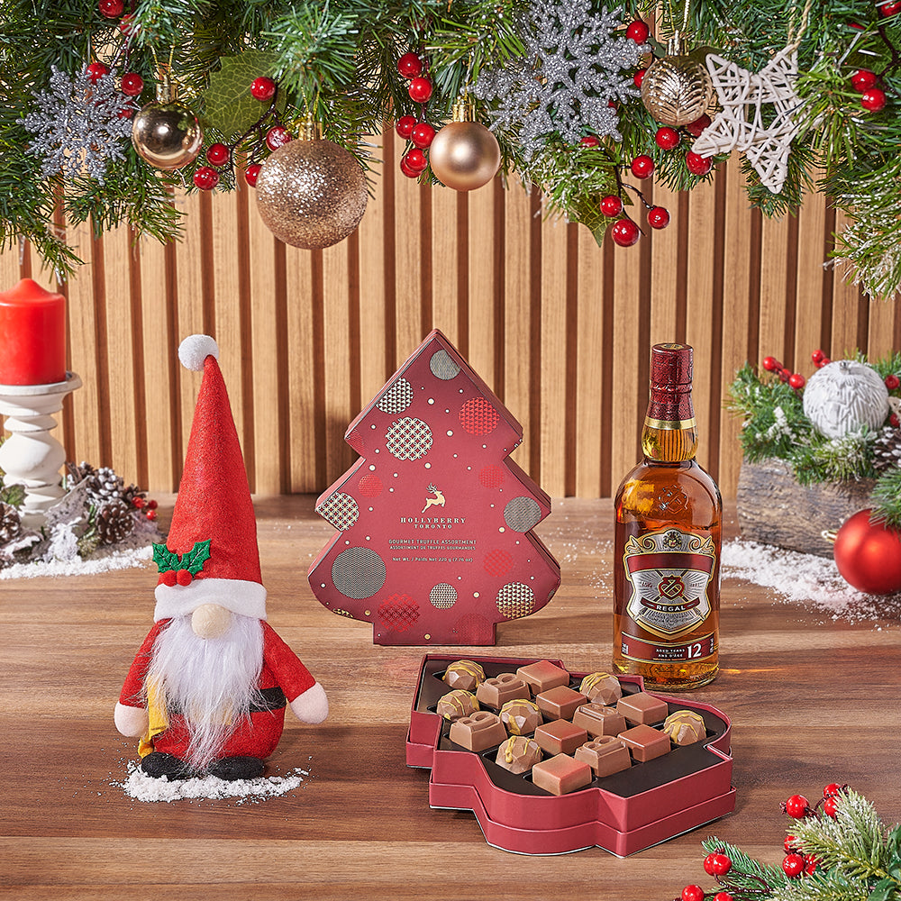 Spirit of the Season Gift Set, liquor gift, liquor, chocolate gift, chocolate, christmas gift, christmas, California delivery