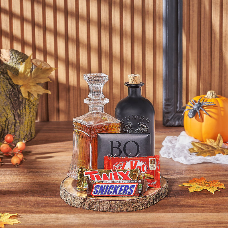Spirits of Halloween Decanter Gift, liquor gift, liquor, halloween gift, halloween, chocolate gift, chocolate, California delivery