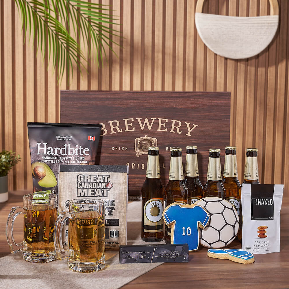 Sports Fan &amp; Beer Gift Set, beer gift, beer, cookie gift, cookie, sports gift, sports, California delivery