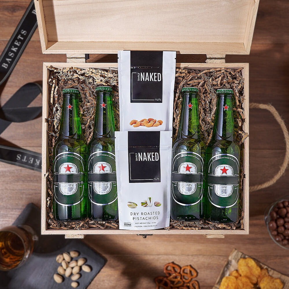 Superb Beer & Nuts Gift Crate, beer gift, beer, nuts gift, nuts, California  delivery