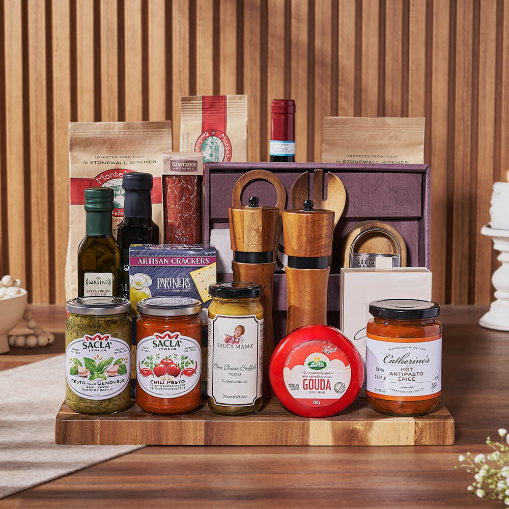 Tantalizing Treats &amp; Wine Set, wine gift, wine, pasta gift, pasta, gourmet gift, gourmet, California delivery