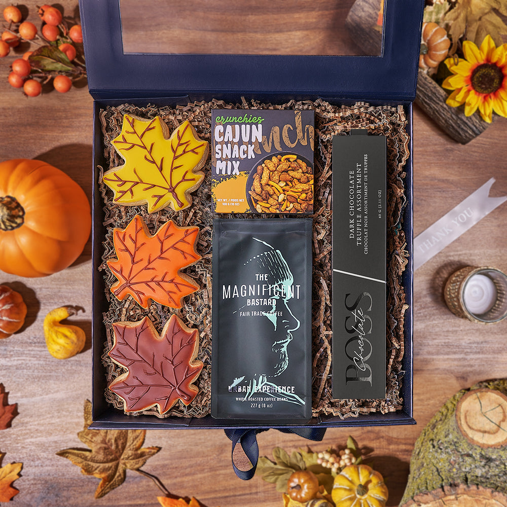 Thanksgiving Coffee &amp; Cookie Gift Box, cookie gift, cookie, coffee gift, coffee, chocolate gift, chocolate, thanksgiving gift, thanksgiving, California delivery
