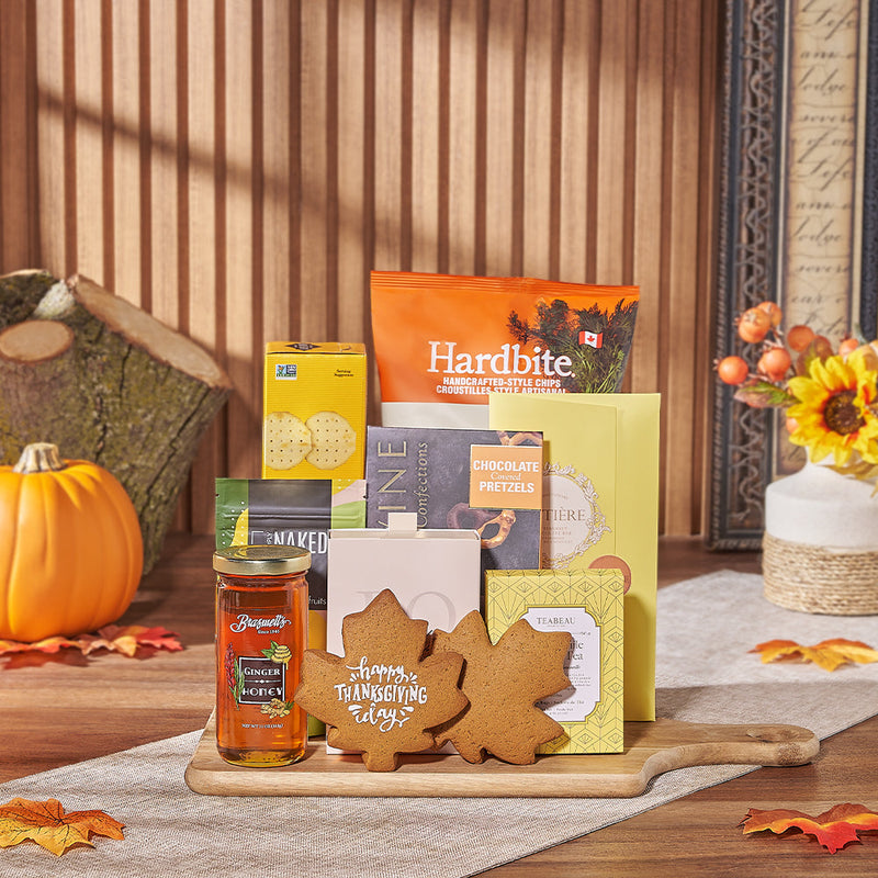 Thanksgiving Tea & Treat Gift, thanksgiving gift, thanksgiving, tea gift, tea, chocolate gift, chocolate, cookie gift, cookie, California delivery