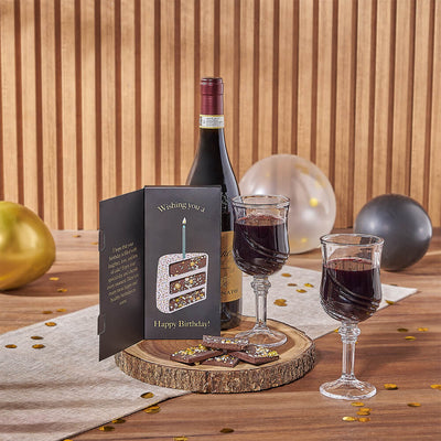 The Marvelous Birthday Gift Set, wine gift, wine, birthday gift, birthday, chocolate gift, chocolate, California delivery