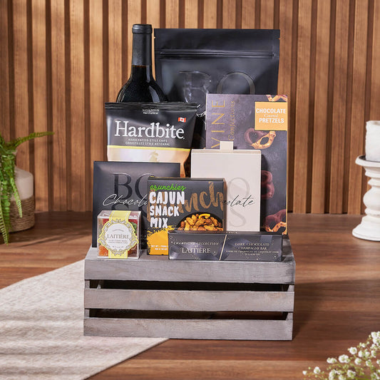 Touch of Elegance Wine Gift Set, wine gift wine, gourmet gift, gourmet, chocolate gift, chocolate, California delivery